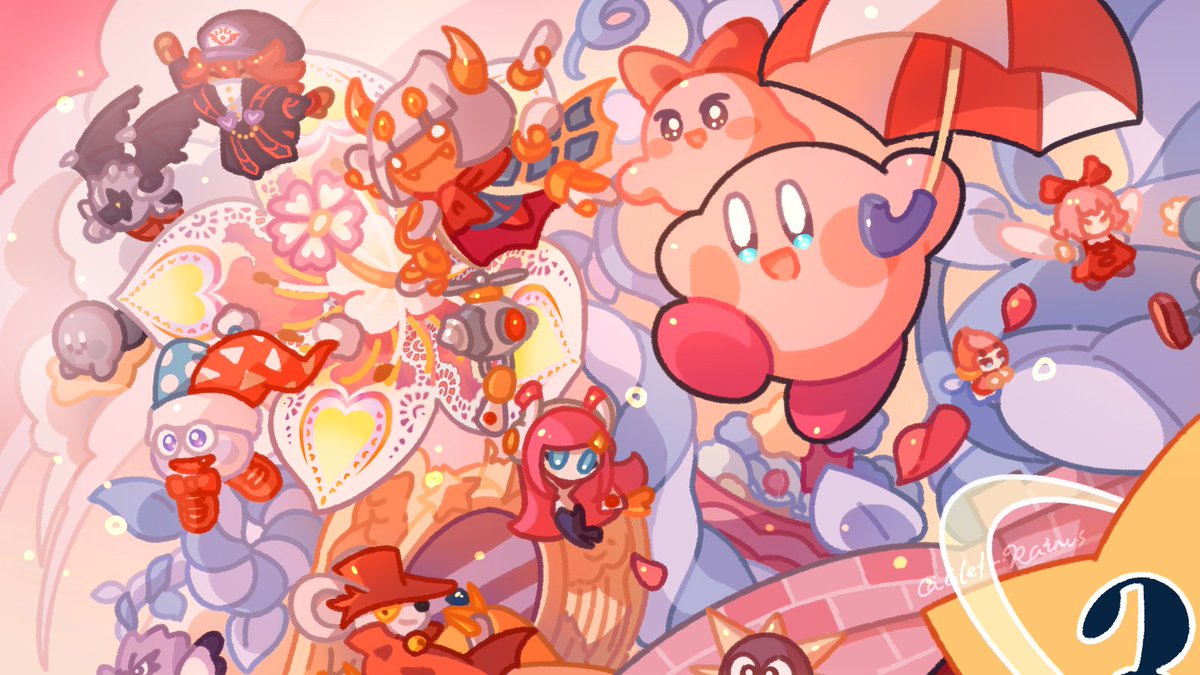 Glef_Rainus's tweet image. #星のカービィ33周年
#Happy33rdBirthdayKirby
#星のカービィ生誕祭2025