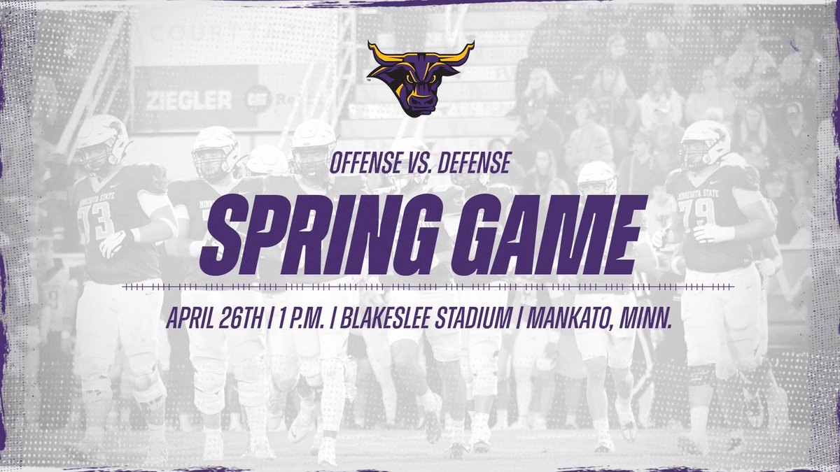 Minnesota State Football (@minnstfootball) on Twitter photo It's Game Day for <a href="/MinnStFootball/">Minnesota State Football</a>. The Mavericks conclude spring practice with their annual spring game at Blakelsee Stadium. Kickoff is set for 1 p.m. #HornsUp #MavFam It's Game Day for <a href="/MinnStFootball/">Minnesota State Football</a>. The Mavericks conclude spring practice with their annual spring game at Blakelsee Stadium. Kickoff is set for 1 p.m. #HornsUp #MavFam