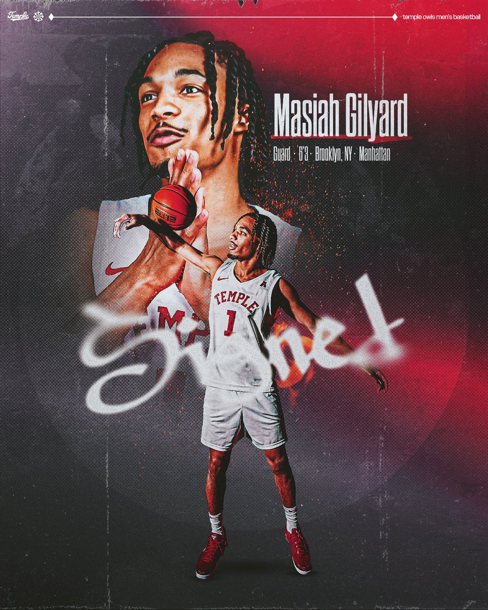 Efficient scorer ✅
Elite rebounder ✅
Temple Owl ✅

Welcome to Philly, <a href="/MasiahPG11/">Masiah Gilyard</a>!

#Team130