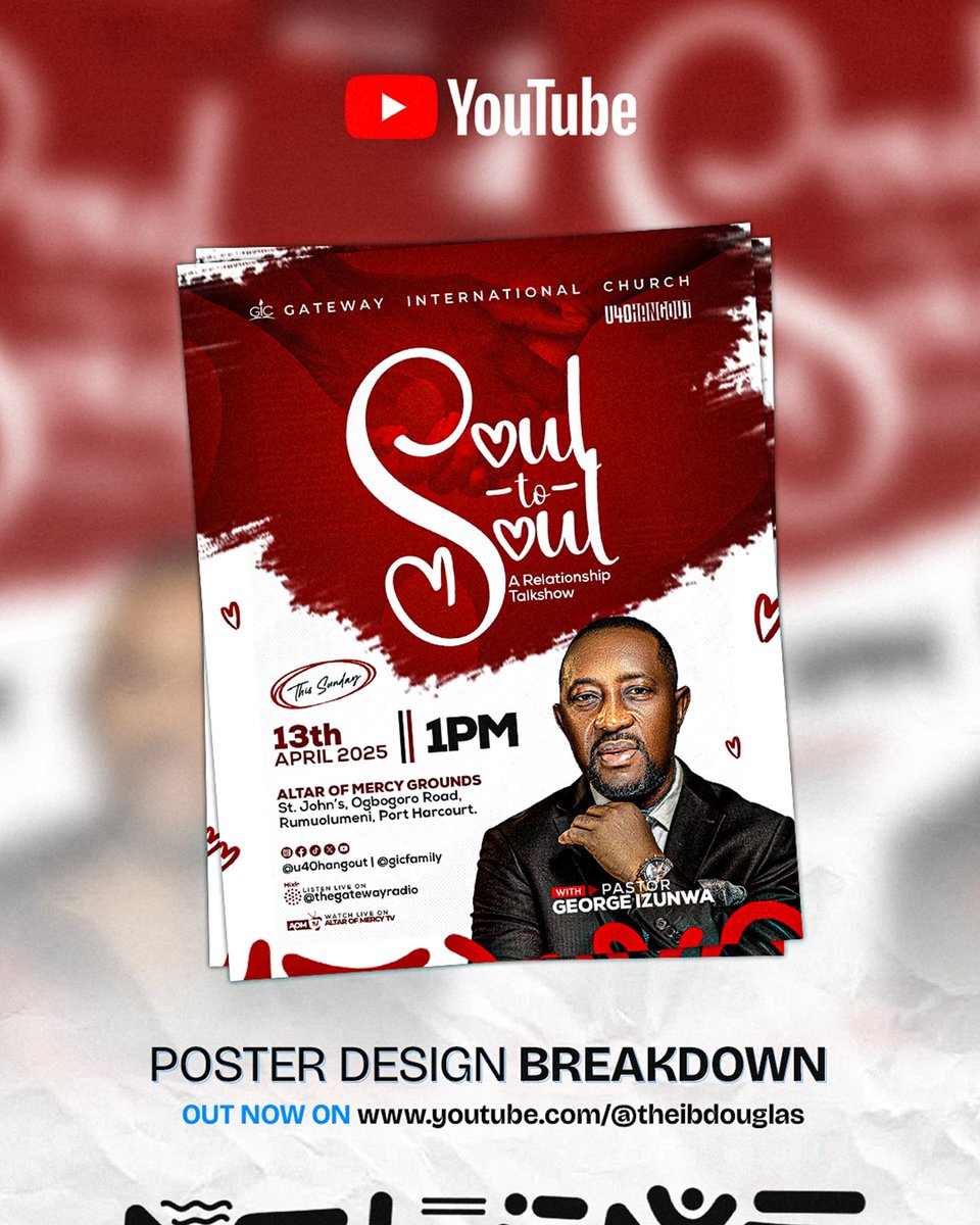 realibdouglas's tweet image. Here&apos;s how I created this Relationship ❤️ Poster for our Youth Church 👇🏼
.
youtu.be/pUY--ze-FG0?si…

See you in the YouTube comments ma People!✌🏼😎💙
.
Over 7K Views so far 🎉 🙏🏼😭
.
.
#relationshipposter #photoshoptutorial #youtube #theibdouglas #posterdesign #photoshop