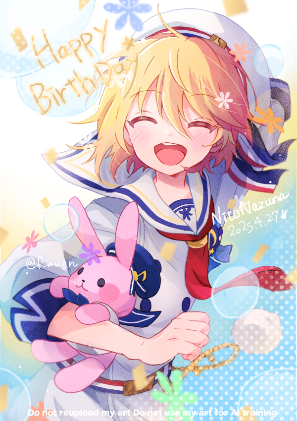 f_mugn's tweet image. 誕生日おめでと〜！これからもよろしくね！
#仁兎なずな誕生祭2025