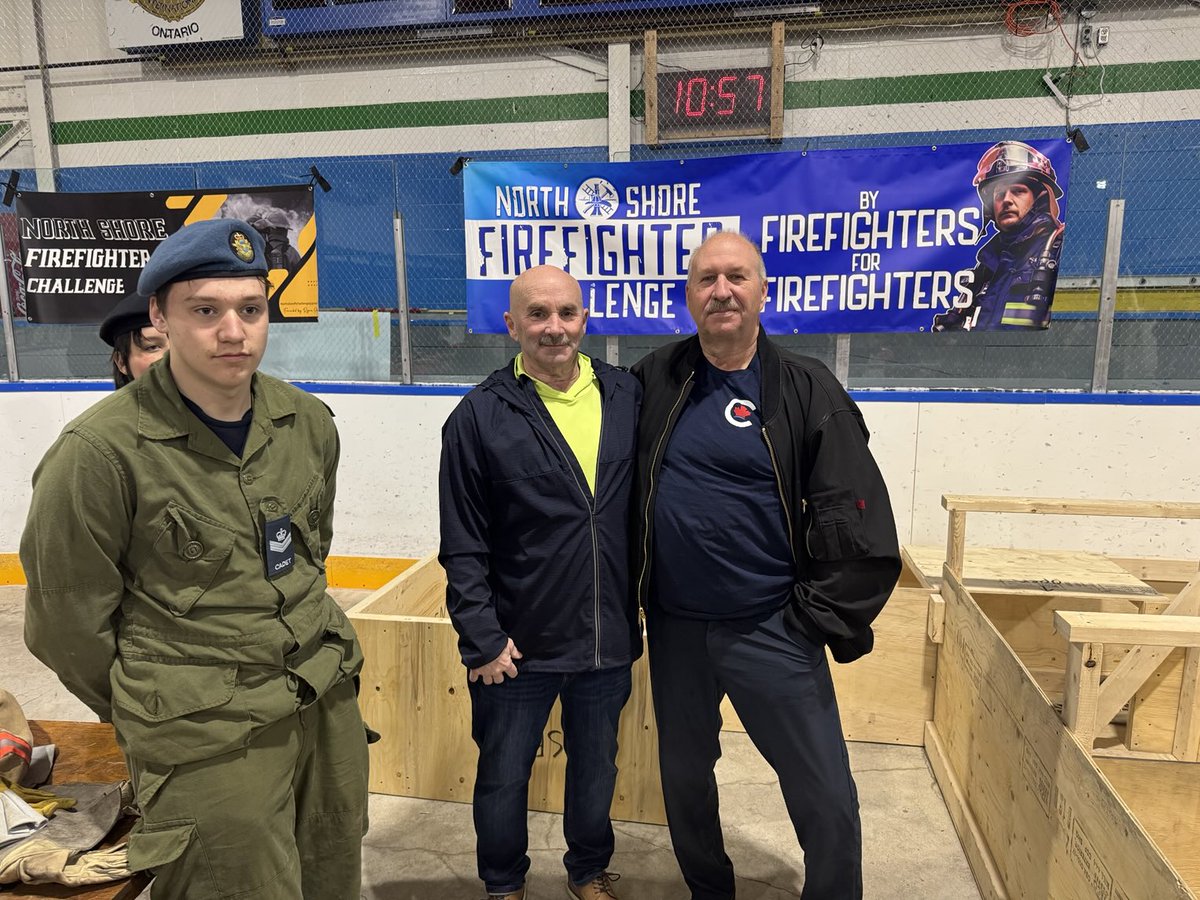 Great morning at the North Shore Firefighter challenge - where I am joined by Provincial Conservative MPP Bill Rosenberg - Let’s Bring it Home - For A Change