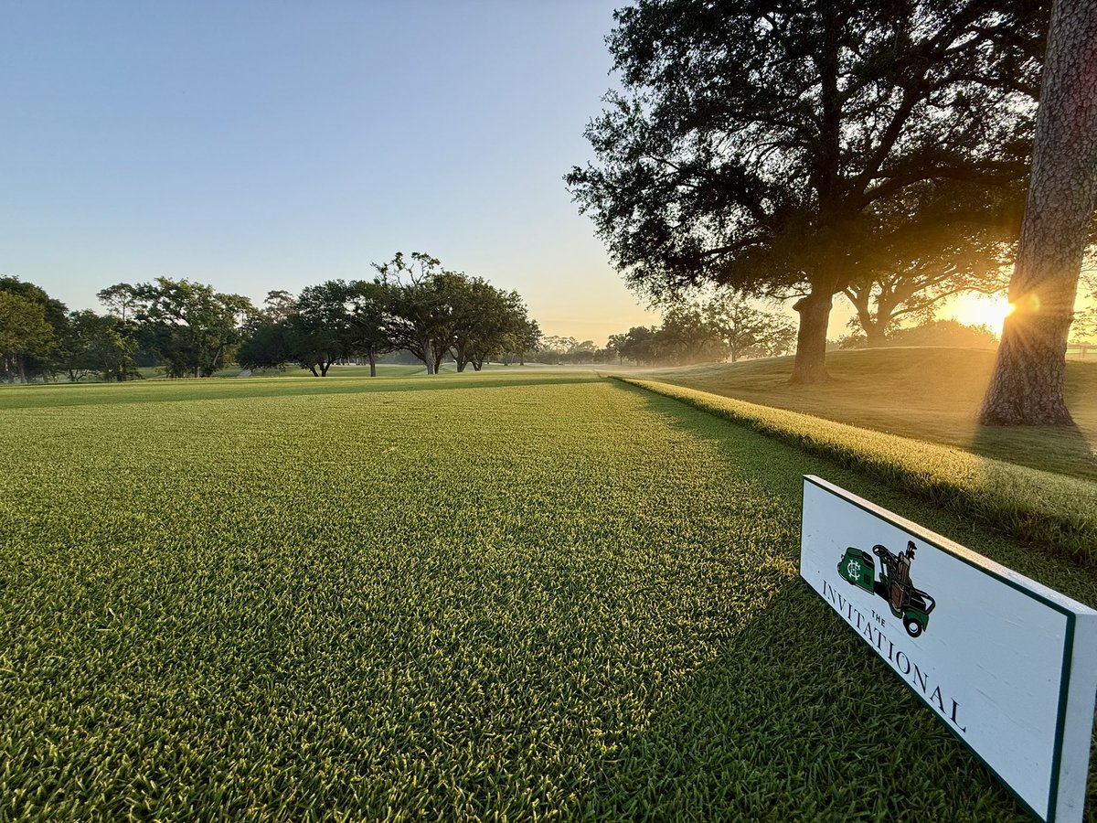 Setup is complete for the final round of The Invitational
