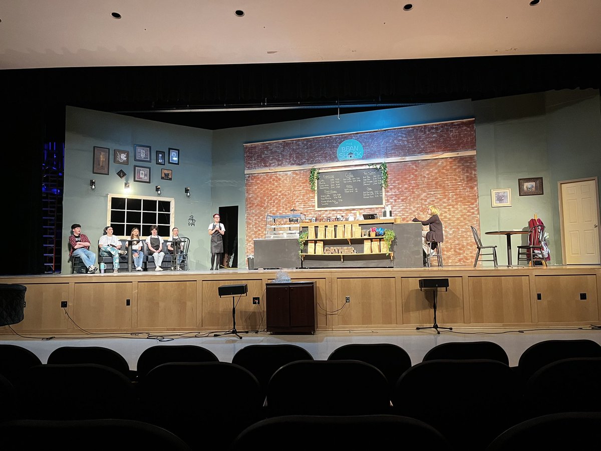 Time to grind! ☕️ (get it?)

🎭 “The Cafe Mocha Murders” 🎭

Opening night: Thursday!

This brillaint cast&amp;crew are putting in a SHIFT bright and early on this gloomy Saturday. Thankful for such dedication!

Tix on sale now! 🎟️