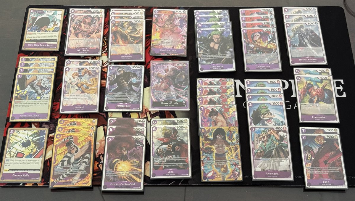 Top 4 spot at Store Championship with Pluffy. Invite to Europe Finals secured 🫡. Really happy with how the deck played for the last OP10 event. Slow-slow Beam MVP. Matchups:

Pluffy ❌ (lost dice roll, 0 Luffy-Tarou) 
Kid ✅🎲
Bonney ✅🎲
Pluffy ✅🎲
Moria ✅

#OnePieceTCG