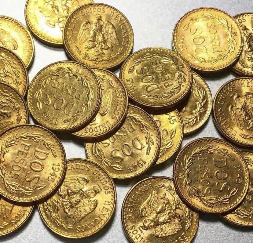 silverandgoldbu's tweet photo. Dos 2 pesos gold coin 
$175 each plus shipping 
Bin to claim #silvercoin #silvercoins #silvercoinsonly #silvercoinage #silvercoinring #oldsilvercoins #silvercoinatta #silvercoinnecklace #1ozsilvercoin #999silvercoin https://t.co/pQZr4ZmmQs