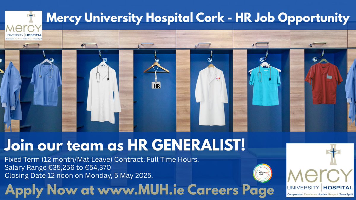 Deirdre O'Riordan (@deeoriordan8) on Twitter photo ⭐𝐇𝐑 𝐆𝐞𝐧𝐞𝐫𝐚𝐥𝐢𝐬𝐭 Opp at <a href="/Mercycork/">Mercy University Hospital Cork</a>
Are you ready to take the next step in your #HR career? 2+ yrs HR exp req.
Closing Date: 12 noon Mon 5 May 2025
Click here for more details and to apply: api.occupop.com/.../hr-general…
#HRJobs #CorkJobs #HSEJobs #CIPD #HRGeneralist ⭐𝐇𝐑 𝐆𝐞𝐧𝐞𝐫𝐚𝐥𝐢𝐬𝐭 Opp at <a href="/Mercycork/">Mercy University Hospital Cork</a>
Are you ready to take the next step in your #HR career? 2+ yrs HR exp req.
Closing Date: 12 noon Mon 5 May 2025
Click here for more details and to apply: api.occupop.com/.../hr-general…
#HRJobs #CorkJobs #HSEJobs #CIPD #HRGeneralist