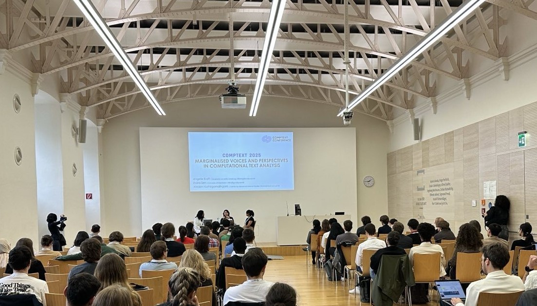 COMPTEXTCONF's tweet image. How can we better capture marginalised voices through computational text analysis? An inspiring roundtable at #COMPTEXT2025 sparked important reflections. Huge thanks to @AhrabhiKat, Angelie Kraft, and @indiiigosky for guiding this vital conversation!
