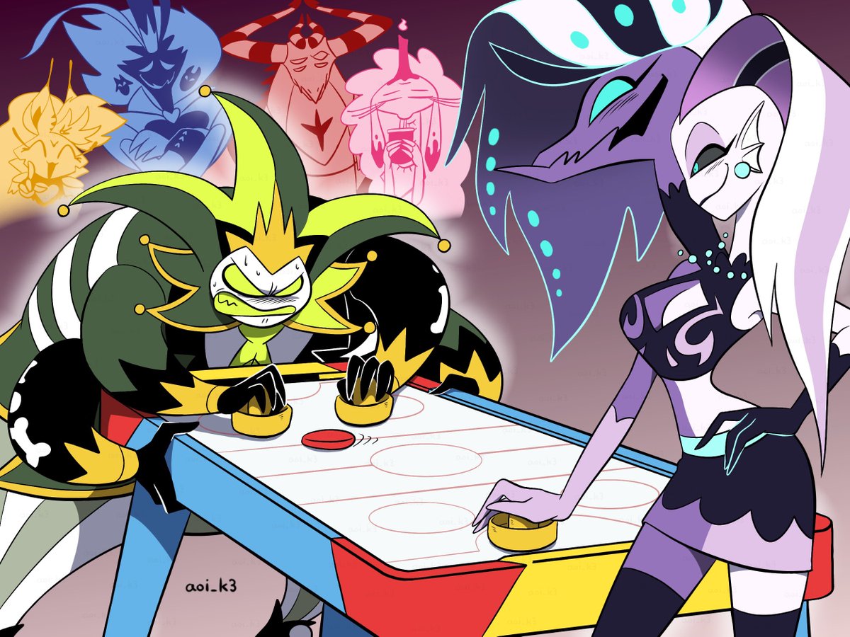 Mammon playing with Leviathan
#HelluvaBossMammon
#HelluvaBossLeviathan