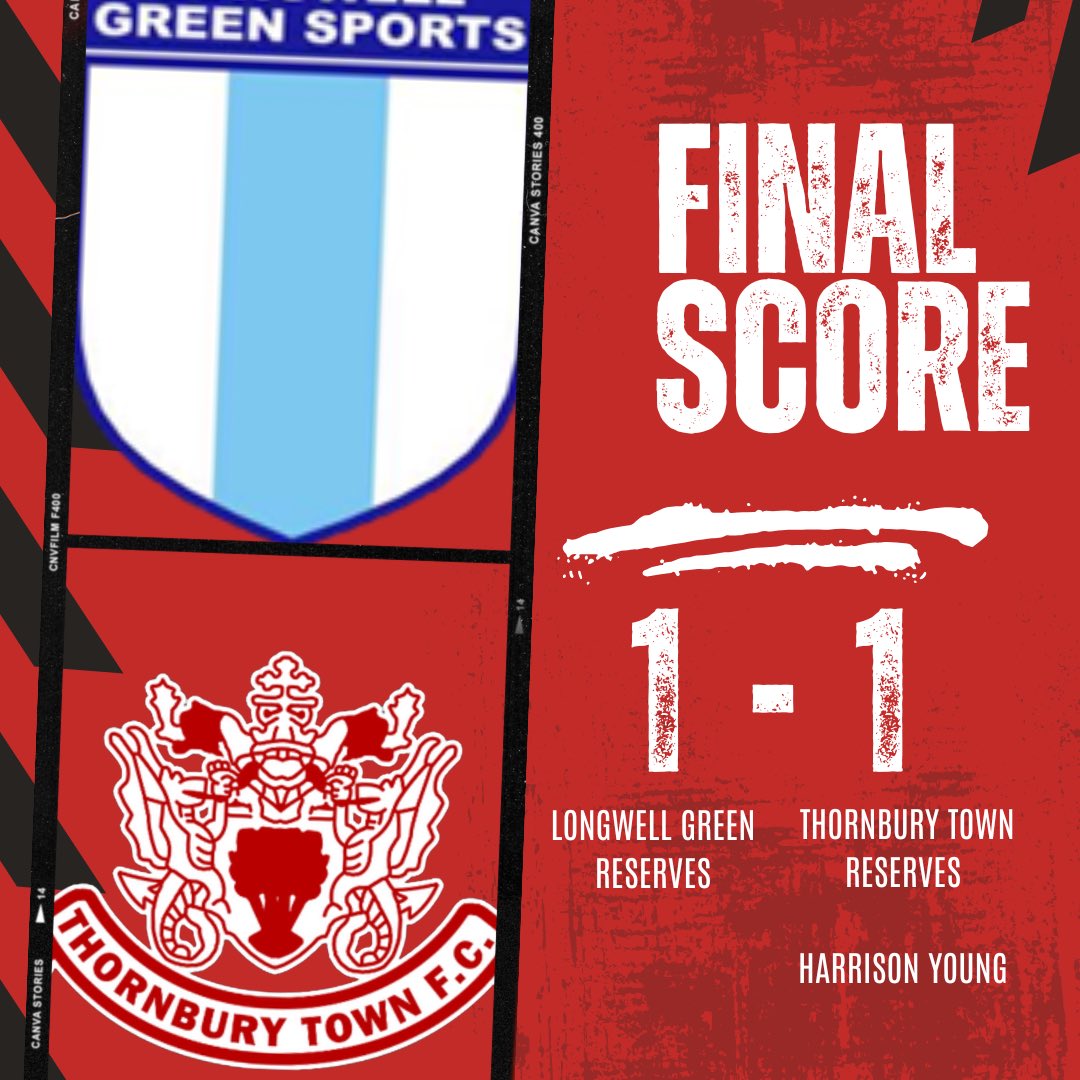 Thornbury Town FC (@thornburytownfc) on Twitter photo Our reserves finish the season with 1-1 away draw against <a href="/longwell_res/">Longwell Green Res</a> in a game where missed opportunities & great saves by the home keeper cost the visitors all 3 points. Towns goal scored by Harrison Young & MOM was 18yr old Jack Curtis who was making his full debut. Our reserves finish the season with 1-1 away draw against <a href="/longwell_res/">Longwell Green Res</a> in a game where missed opportunities & great saves by the home keeper cost the visitors all 3 points. Towns goal scored by Harrison Young & MOM was 18yr old Jack Curtis who was making his full debut.