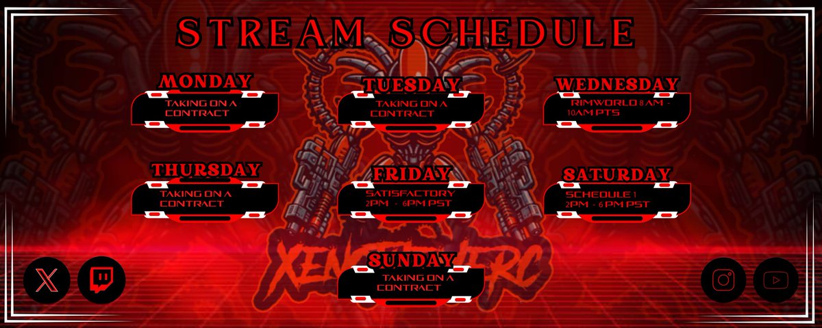Xeno_The_Merc (@xenothemerc) on Twitter photo Hi every I wanted to share my first stream schedule and thanks to <a href="/mark_monic39605/">Monica Mark/ モニカ・マーク VTUBER COMMISSION</a> for creating the stream schedule for me. Hope to see you guys there😊 Hi every I wanted to share my first stream schedule and thanks to <a href="/mark_monic39605/">Monica Mark/ モニカ・マーク VTUBER COMMISSION</a> for creating the stream schedule for me. Hope to see you guys there😊