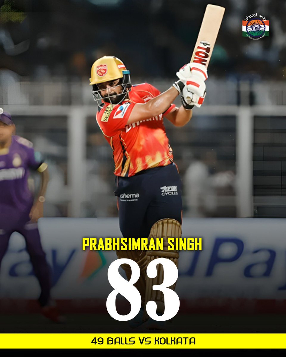 thebharatarmy's tweet image. 🔝 knock #prabhsimransingh paaji 🔥

#bharatarmy #ipl #kkrvspbks #COTI