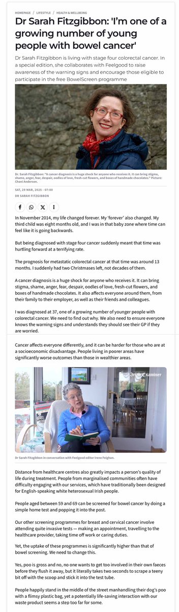 brendandonlon's tweet image. Here's my usual deluge of posts for #BowelCancerAwarenessMonth in one🧵: The key message is to ask your GP about screening every year, and at any age if you have sustained 💩 symptoms. Sadly, you will need to advocate & lobby for your own health: no-one else will do this for you.