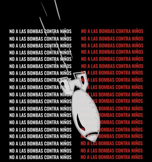 no a las bombas contra niños/as