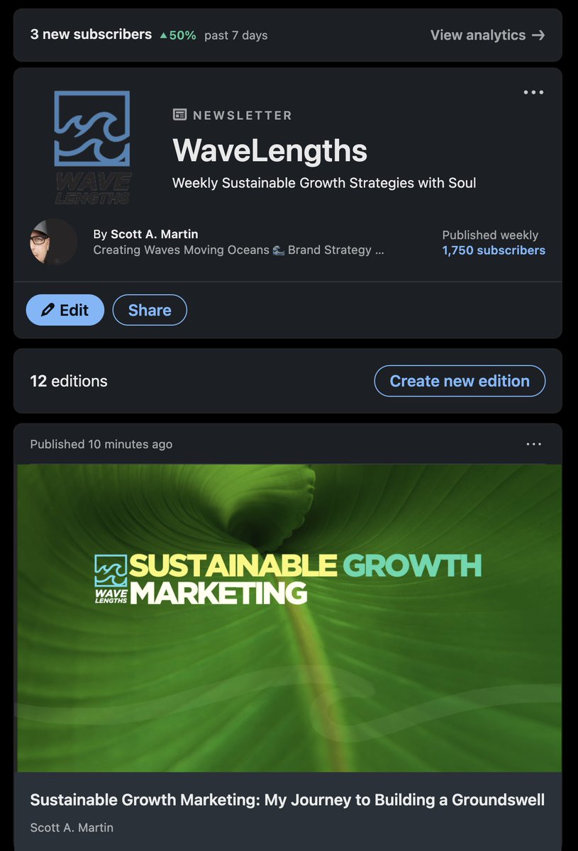 If you connect with me on LinkedIn, I will connect back. Subscribe on LinkedIn linkedin.com/build-relation… Follow my WaveLengths weekly on Sustainable Growth Marketing with Soul!