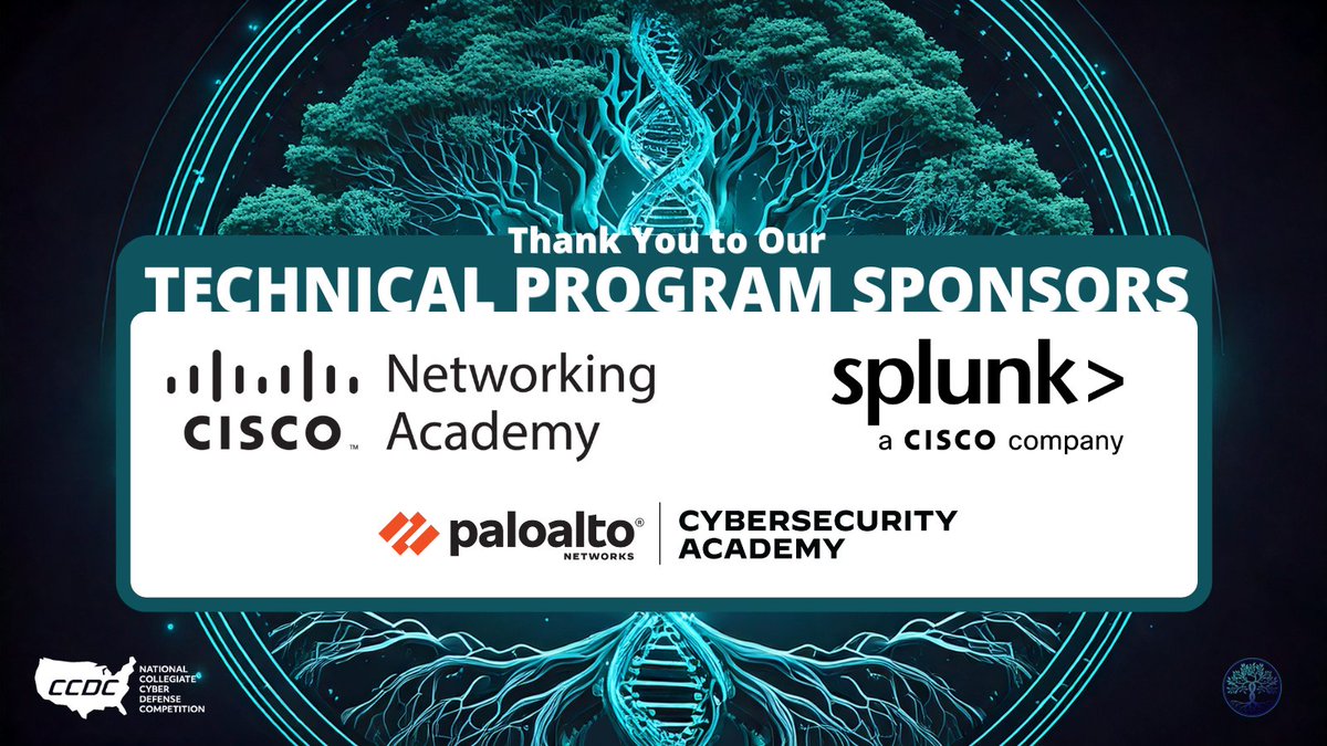National CCDC (@nationalccdc) on Twitter photo As day two kicks off, please join us in sharing our appreciation to our technical program sponsors <a href="/CiscoNetAcad/">Networking Academy</a>, <a href="/splunk/">Splunk</a> and <a href="/PaloAltoNtwks/">Palo Alto Networks</a> for their invaluable support of the #NCCDC! Their expertise and resources enhance the learning experience for all participants. As day two kicks off, please join us in sharing our appreciation to our technical program sponsors <a href="/CiscoNetAcad/">Networking Academy</a>, <a href="/splunk/">Splunk</a> and <a href="/PaloAltoNtwks/">Palo Alto Networks</a> for their invaluable support of the #NCCDC! Their expertise and resources enhance the learning experience for all participants.