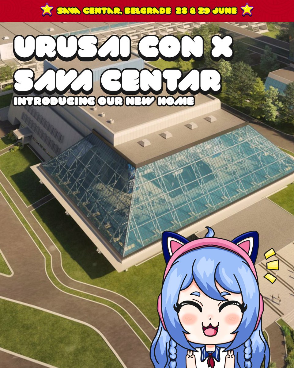 urusaicon's tweet photo. We’re beyond excited to announce that Urusai Con 2025 is moving to a new home the iconic Sava Centar.
Huge thanks to Sava Centar and their amazing team for the support and trust. It’s an honor to have them as our official venue and general sponsor for Urusai Con 2025! https://t.co/myzCssZWlN