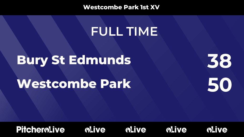 FULL TIME: Bury St Edmunds 38 - 50 Westcombe Park
#BURWES #Pitchero
westcombeparkrugby.co.uk/teams/20223/ma…