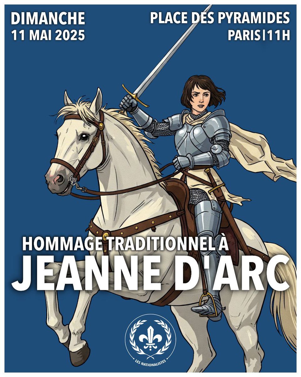 Forum pour la paix et Hommage traditionnel à Jeanne d’Arc – 10 et 11 mai – Paris
Présent!

👉jeune-nation.com/actualite/actu…