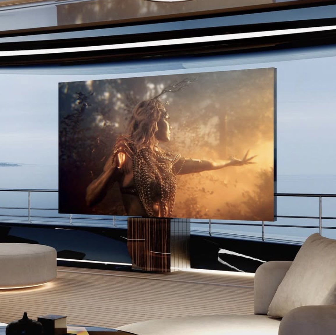 InfiniteTech13's tweet image. This revolutionary design transforms effortlessly from an elegant sideboard into a high-performance 4K MicroLED TV, setting a new standard in luxury living and cutting-edge home entertainment.
#cseedn1 #unfoldingtv #ise2025 #137inch #luxurylifestyle #luxury