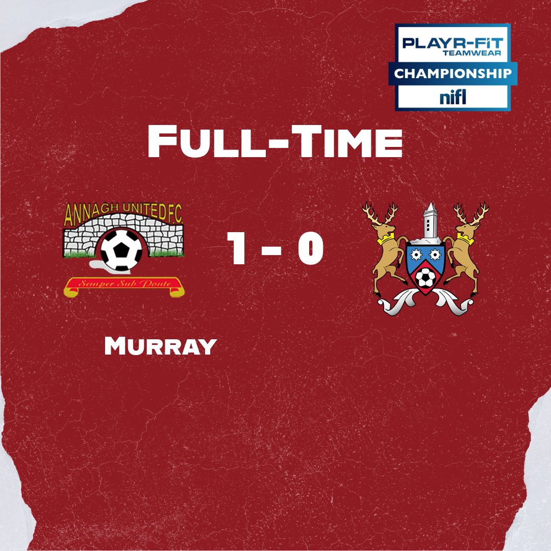 AnnaghUnitedFC's tweet photo. Full Time ⏱️

We book ourselves a place in a NIFL Prem/Champ Promotion Playoff double header against Carrick. 🟠⚫

Thanks to a late goal from Stevie Murray 👌🏻

🔴⚪⚽ https://t.co/R2zCfaJWl1