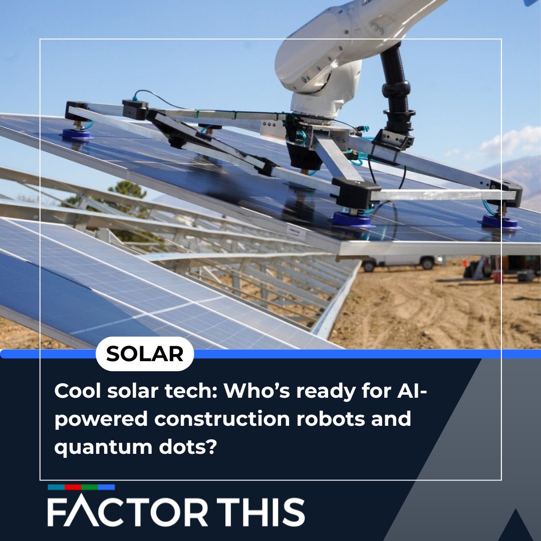 FactorThisMedia's tweet image. AI-powered tools like those from Cosmic Robotics are transforming solar construction—cutting labor costs, speeding builds &amp;amp; boosting panel performance. The future of solar is here.

🔗 ow.ly/WOxZ50VHQyw

#SolarTech #AIinConstruction #NextGenSolar #CleanEnergy