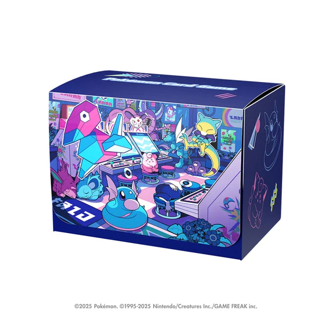 【お仕事】以前イラスト担当告知をさせていただいたポケモンセンターで発売中の「Night Arcade」がデッキシールド、デッキケースになりました!是非チェックしてみてください#ポケモンカード #ポケカ #PokemonTCG 