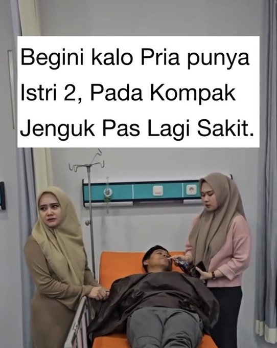 Shellainra's tweet photo. Momen suami lagi atit kedua istrinya pun kompak untuk menjenguk  A thread
#indira #birojomblo #malming #stellarblade #taruhan77 https://t.co/5nMH8P81d7