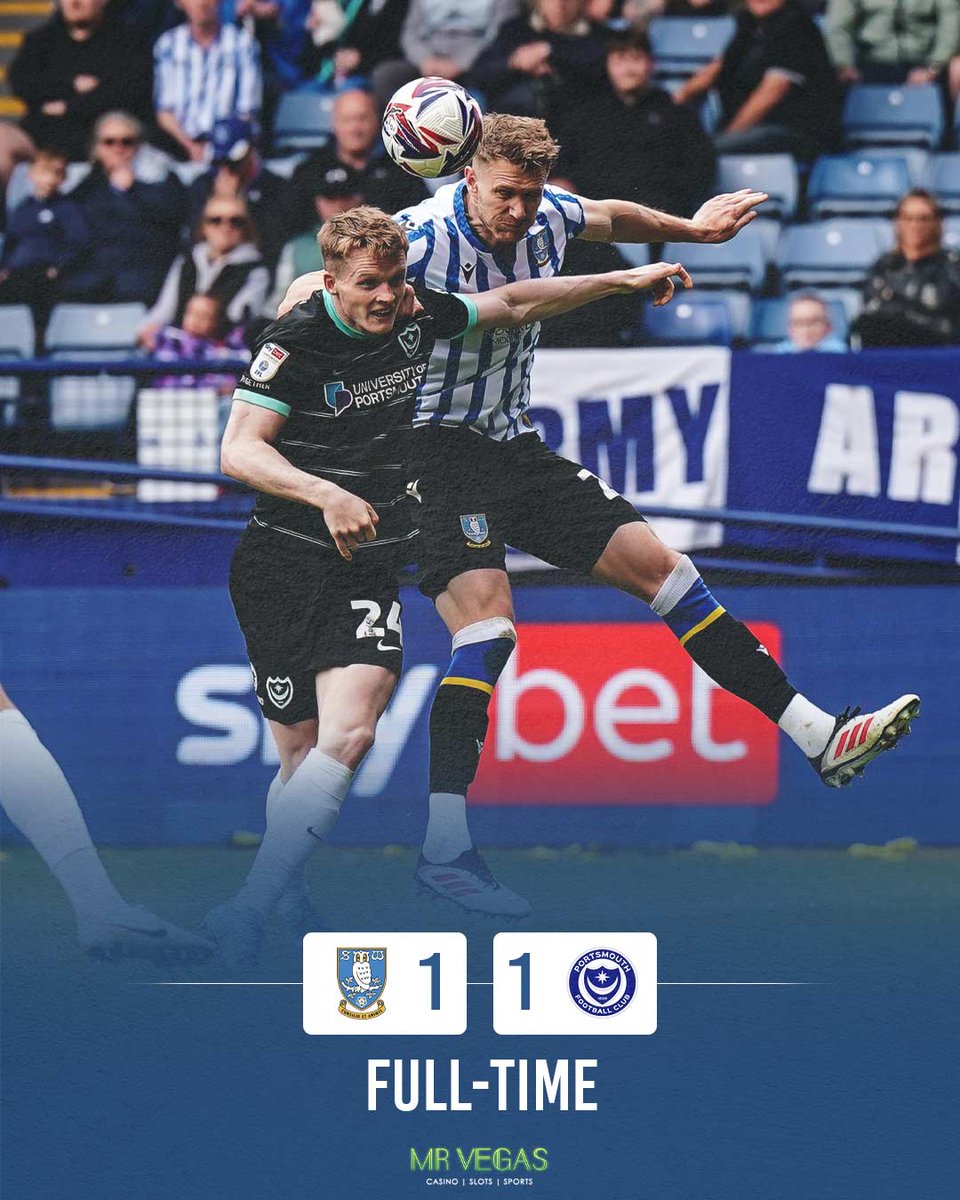 ⏹️ The points are shared at Hillsborough in our final home game of the campaign 

#SHWPOR | <a href="/MrVegas_Casino/">MrVegas</a>