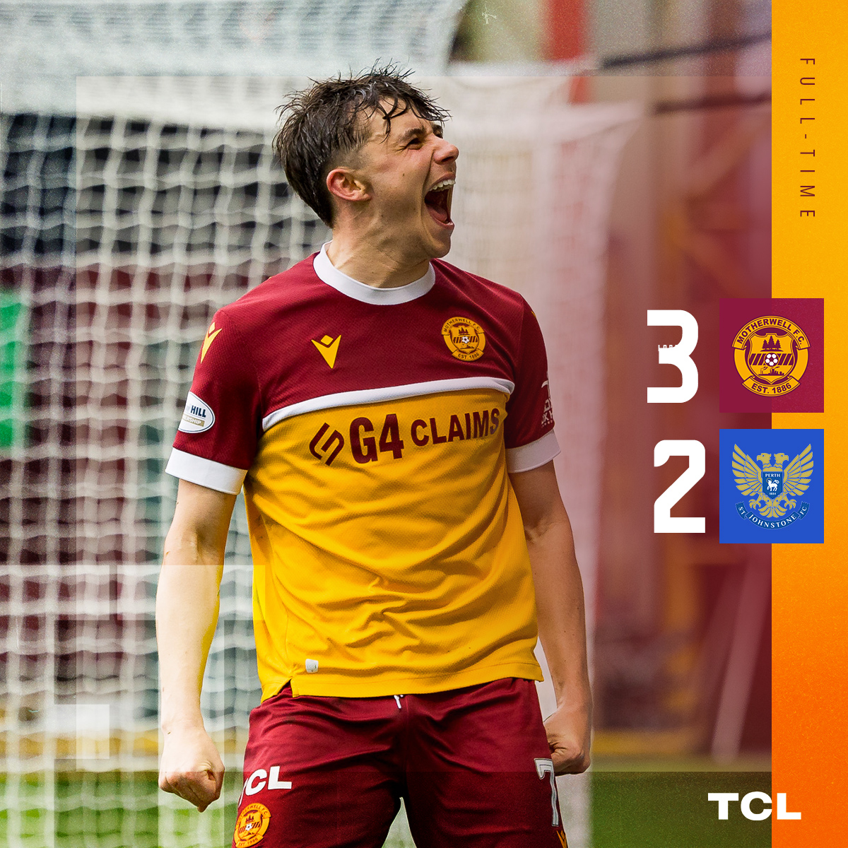 FULL-TIME!

A big three points at Fir Park!

Motherwell 3 - 2 St Johnstone.