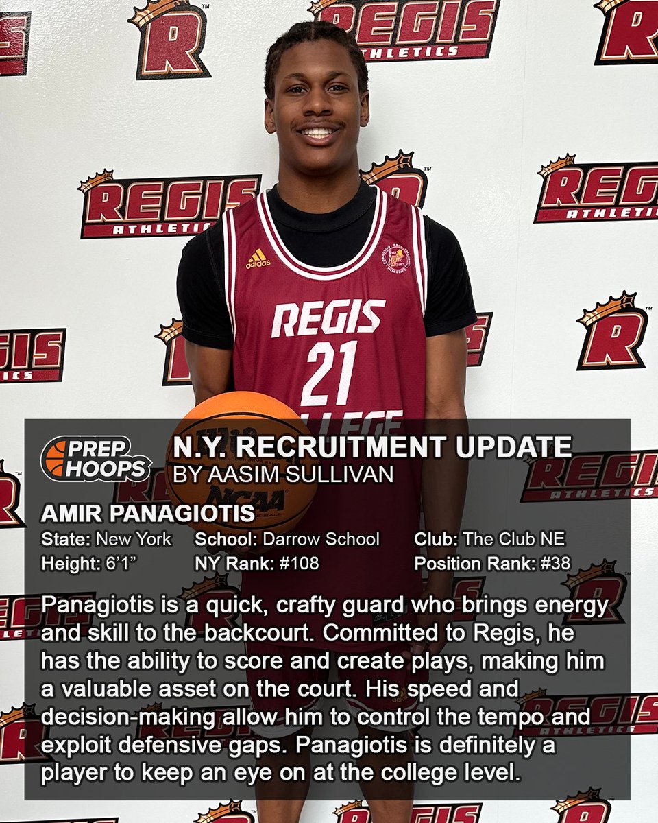 Amir Panagiotis (@thegreekyardie) on Twitter photo Appreciate the love <a href="/PrepHoops_NY/">Prep Hoops New York</a> and <a href="/AasimSullivan/">A a s i m S u l l i v a n๐</a>! ๐ฏ Locked in and ready to make noise at <a href="/RegisPrideMBB/">Regis College Menโs Basketball</a> ๐ฅ Letโs work!
<a href="/DarrowHoops/">Darrow School Basketball - NEPSAC AAA</a> <a href="/ToneAnderson5/">Antonio Anderson</a> <a href="/coachwest617/">Brandon West</a> <a href="/DarrowSchool/">Darrow School Athletics</a> <a href="/TheClubNE/">The Club NE</a> <a href="/rpooch37/">Ray Pennucci</a> <a href="/NathanHager/">Coach Hager (MA)</a> #RegisPride #NextChapter #HoopDreams #underrated #GrindDontStop Appreciate the love <a href="/PrepHoops_NY/">Prep Hoops New York</a> and <a href="/AasimSullivan/">A a s i m S u l l i v a n๐</a>! ๐ฏ Locked in and ready to make noise at <a href="/RegisPrideMBB/">Regis College Menโs Basketball</a> ๐ฅ Letโs work!
<a href="/DarrowHoops/">Darrow School Basketball - NEPSAC AAA</a> <a href="/ToneAnderson5/">Antonio Anderson</a> <a href="/coachwest617/">Brandon West</a> <a href="/DarrowSchool/">Darrow School Athletics</a> <a href="/TheClubNE/">The Club NE</a> <a href="/rpooch37/">Ray Pennucci</a> <a href="/NathanHager/">Coach Hager (MA)</a> #RegisPride #NextChapter #HoopDreams #underrated #GrindDontStop
