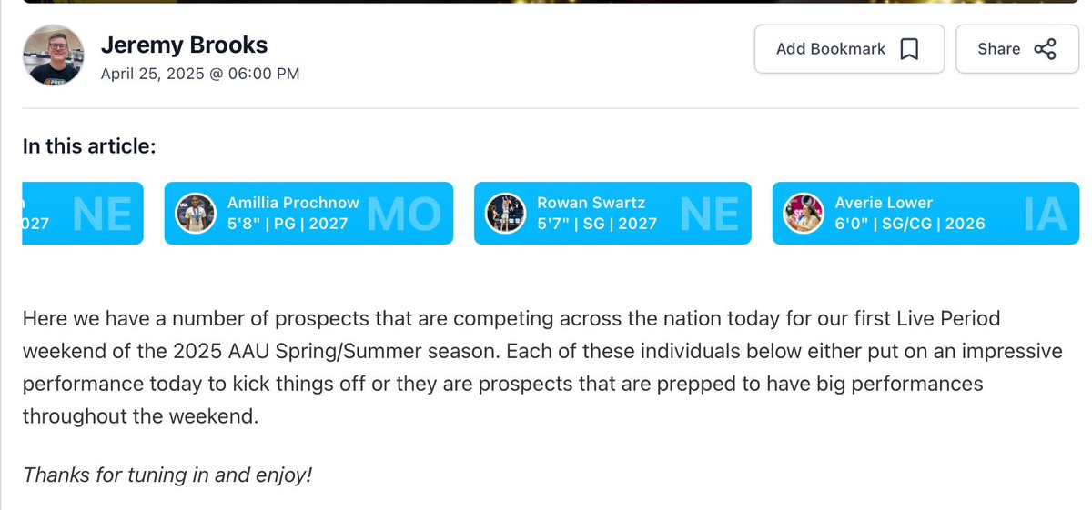 Thank you so much for the write up! Come catch our <a href="/NESupremeGirls/">Nebraska Supreme Girls</a> team at 11:35 and 4:15 today at the Fieldhouse USA in Mansfield, TX!!