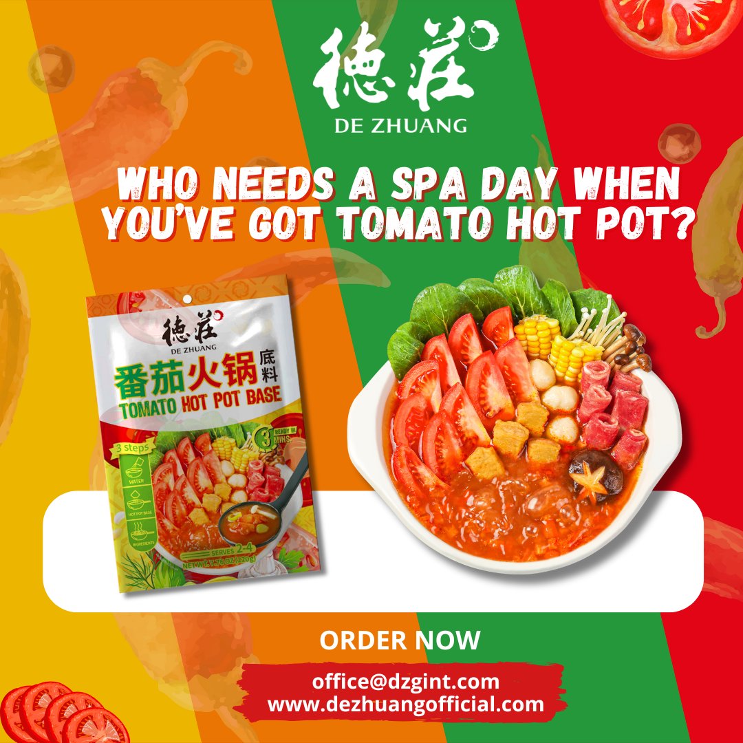 chineseflavors's tweet photo. Serving tomato realness—fresh, bold, and juicy. 

Visit https://t.co/oY2iWyL15V and become a master of Sichuan Cuisine! Drop an email to office@dzgint.com to get to know us!⁠

#chinesefood #asianfood #tomatohotpotbase #番茄火锅底料 #番茄 #德庄 #dezhuang https://t.co/1Yz5yJXndN