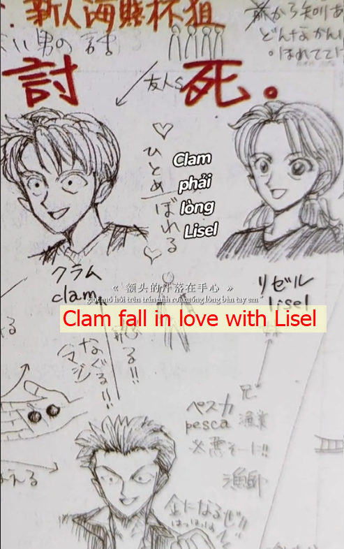 MidoryHimeyo's tweet photo. From the beginning Oda intended for Clam (Luffy originally) to be with Lisel (Nami originally). If you don't believe, you can translate the Japanese handwriting and see. #Lunami #lunami #luffyxnami #Luffy #Nami #myotp #onepieceinlove . https://t.co/pr8UAZ3kcm