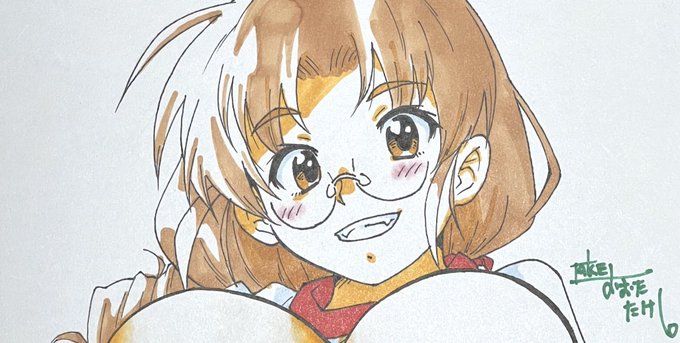 コミ1に持って行く色紙はこんな感じのと、絶対Xルールに違反してる感じのが一枚になります〜w 