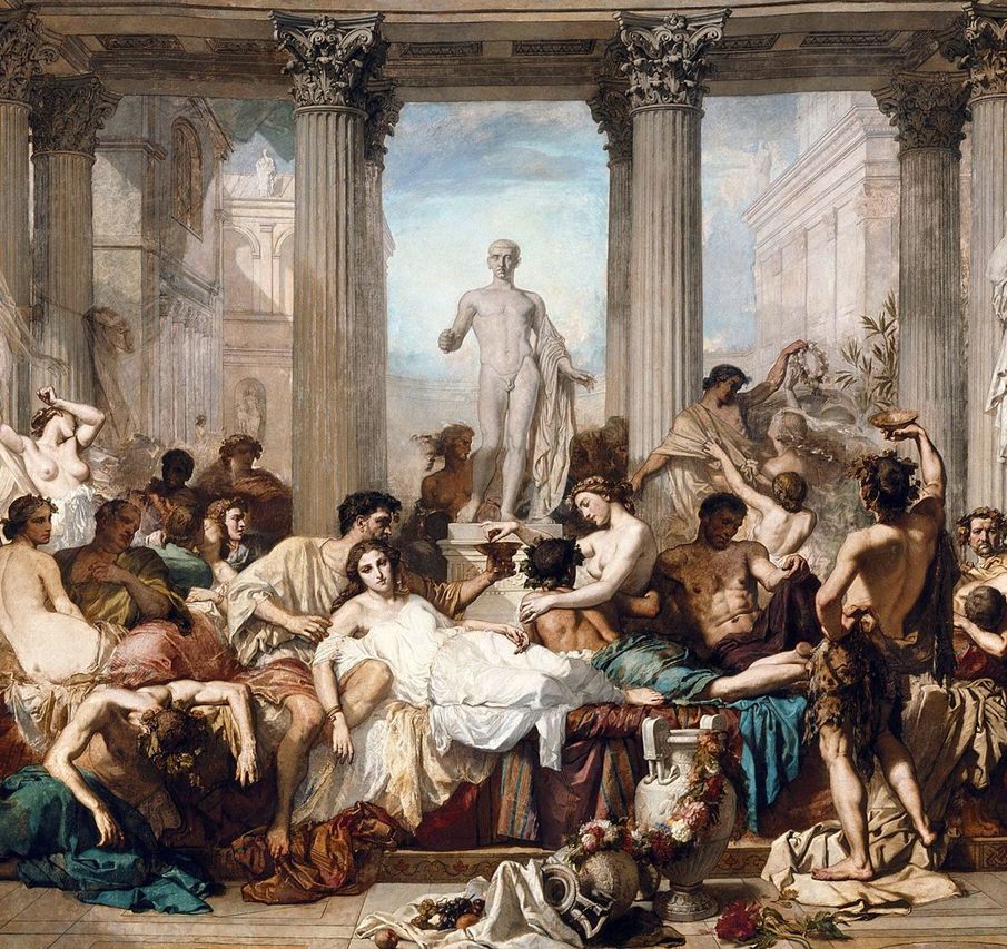 thinkingwest's tweet image. Decadence, moral degradation, and lack of belief in something greater leave a society questioning the point of it all. 

An aimlessness pervades society that is often only quenched by civilizational suicide.