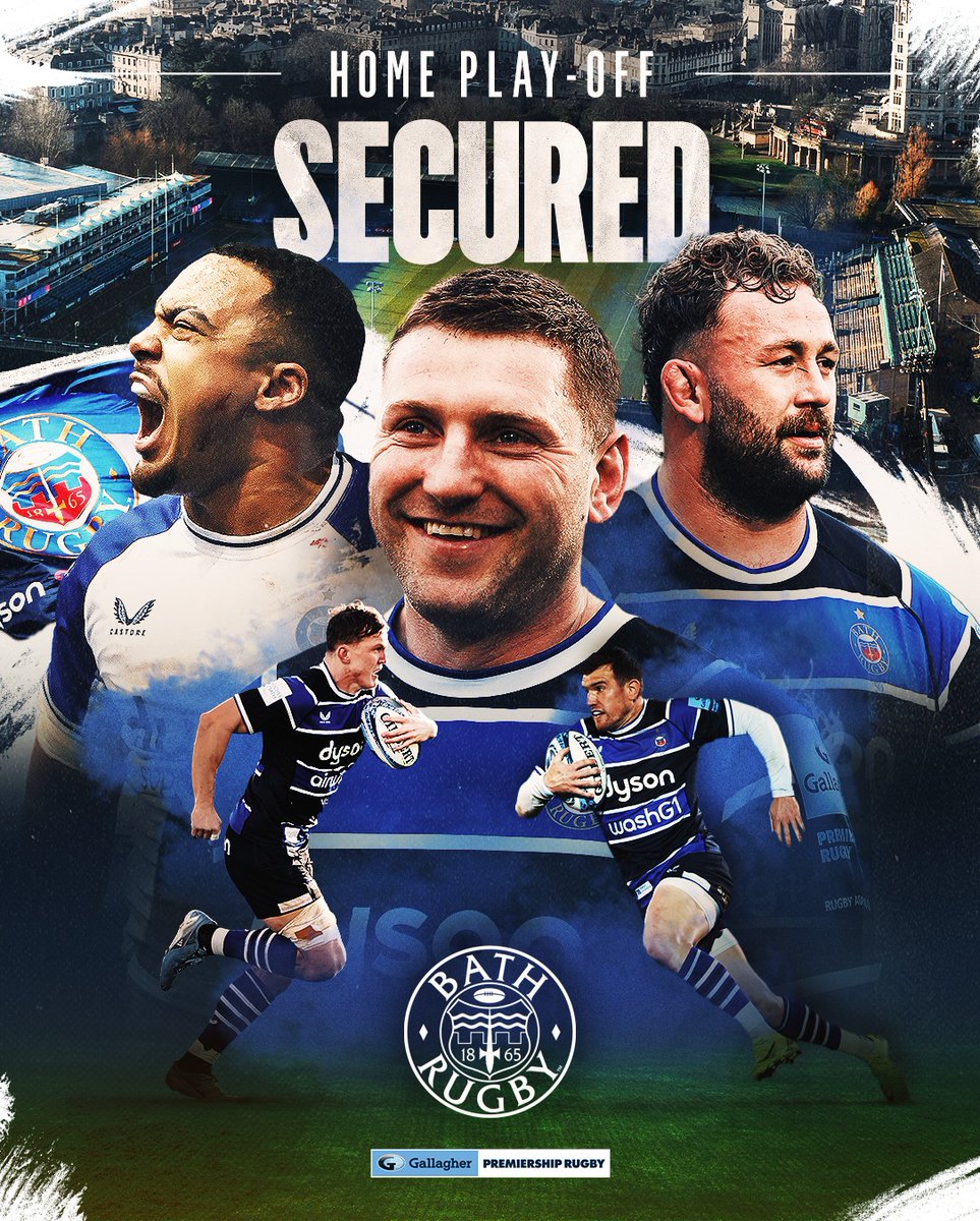 Premiership Rugby (@premrugby) on Twitter photo 👑 <a href="/BathRugby/">Bath Rugby</a> are in a league of their own 👑
Home Play-Off spot secured ✅
Guaranteed to finish top of the #GallagherPrem 📈 👑 <a href="/BathRugby/">Bath Rugby</a> are in a league of their own 👑
Home Play-Off spot secured ✅
Guaranteed to finish top of the #GallagherPrem 📈