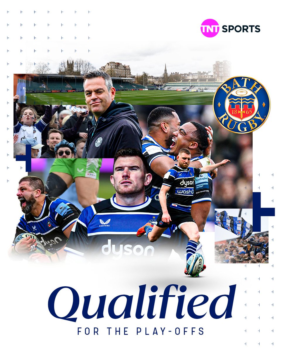 Rugby on TNT Sports (@rugbyontnt) on Twitter photo Home semi-final ☑️
First place in the table ☑️
<a href="/BathRugby/">Bath Rugby</a> secure top spot with three games to spare.
Can anyone stop them? Home semi-final ☑️
First place in the table ☑️
<a href="/BathRugby/">Bath Rugby</a> secure top spot with three games to spare.
Can anyone stop them?