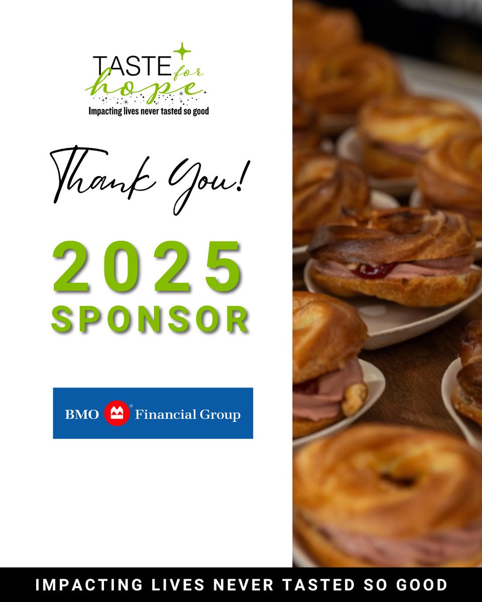 Taste for Hope relies on ticket sales and the generosity of sponsors. We want to thank all our sponsors, including BMO. 

Your support helps continue our vision of Homes for All. Community for All. Hope for All.

Tickets: tasteforhopesgh.ca.
