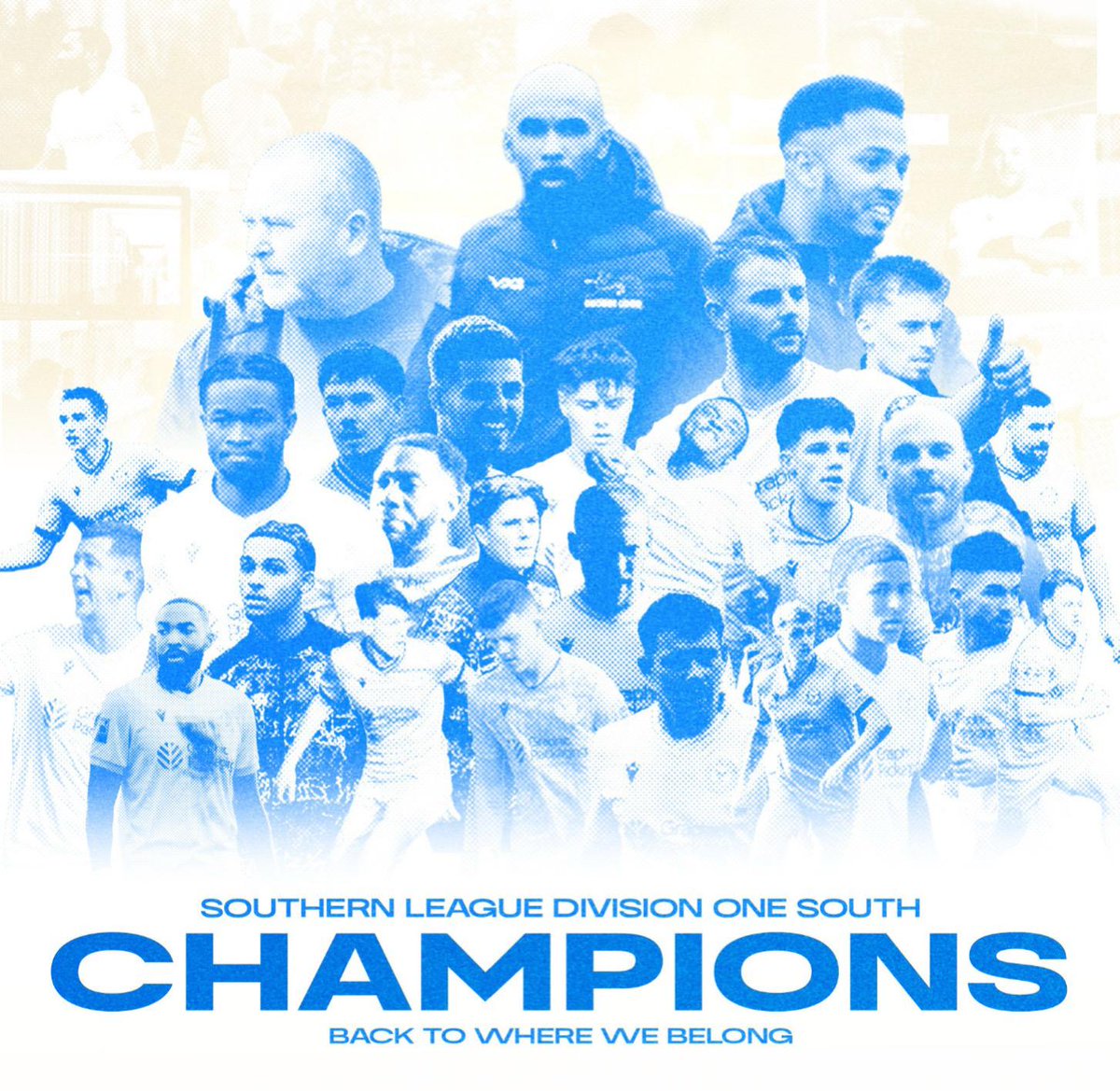 YateTownFC's tweet image. A proud day in the club's history.
The Bluebells are Southern League Division One South Champions 🏆
