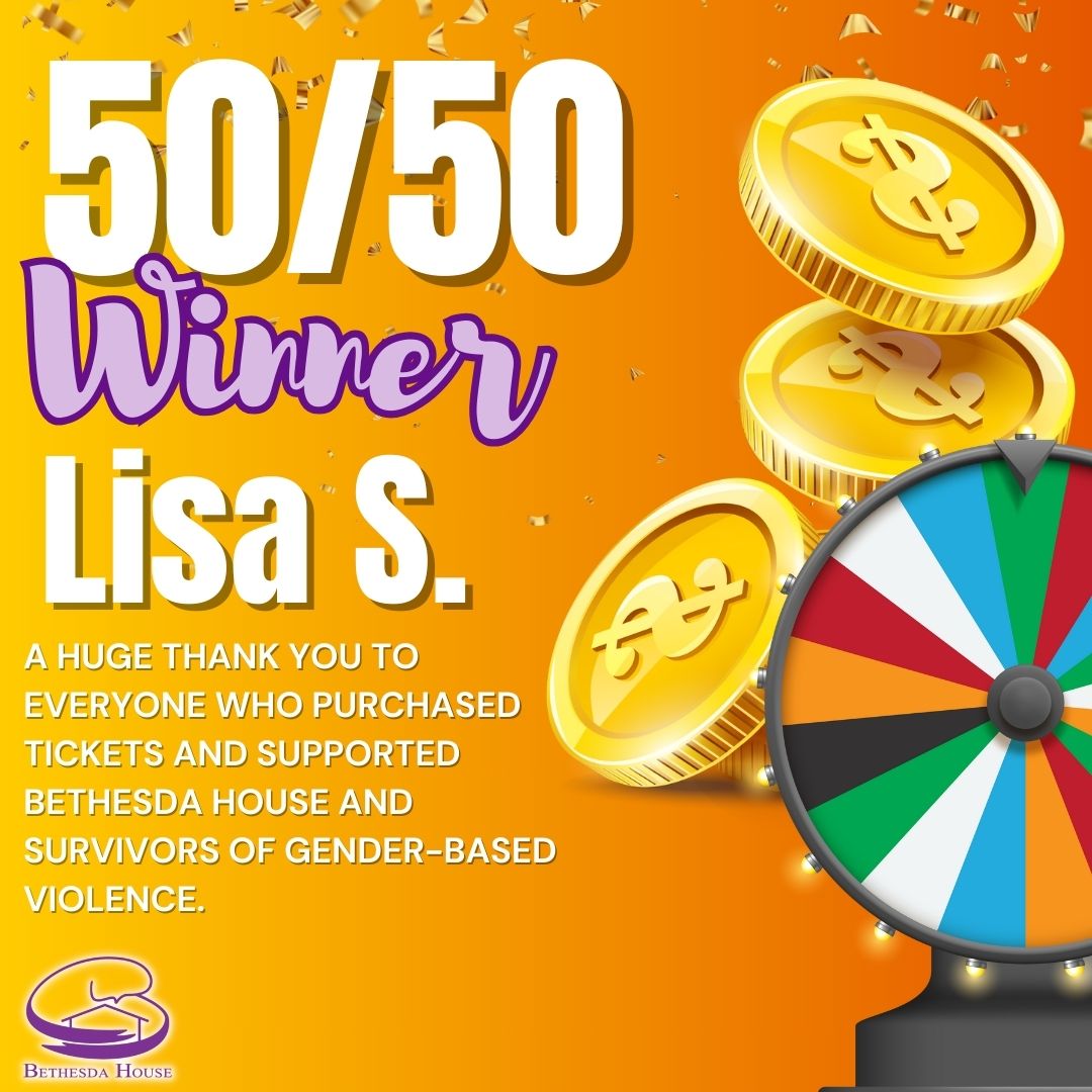 Congratulations to Lisa S., the lucky winner of Bethesda House’s 50/50 draw! 🥳 Lisa has won an incredible $540! We will be reaching out to Lisa directly to arrange her prize.
#CommunitySupport #5050Winner #BethesdaHouse #EndGBV