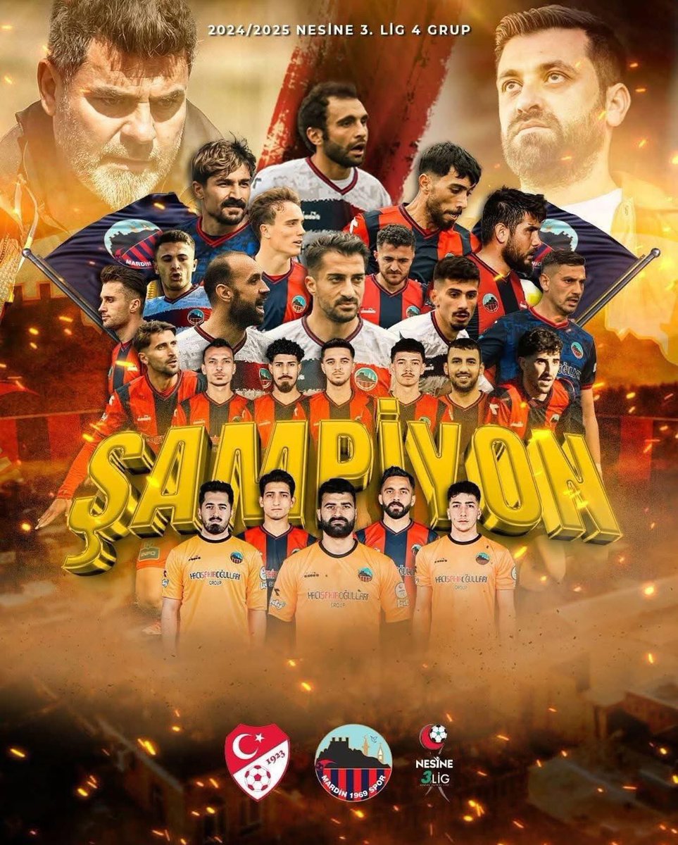 Şampiyon olup 2.  lige yükselen Mardinspor ‘u tebrik ederiz
#sampiyonmardinspor