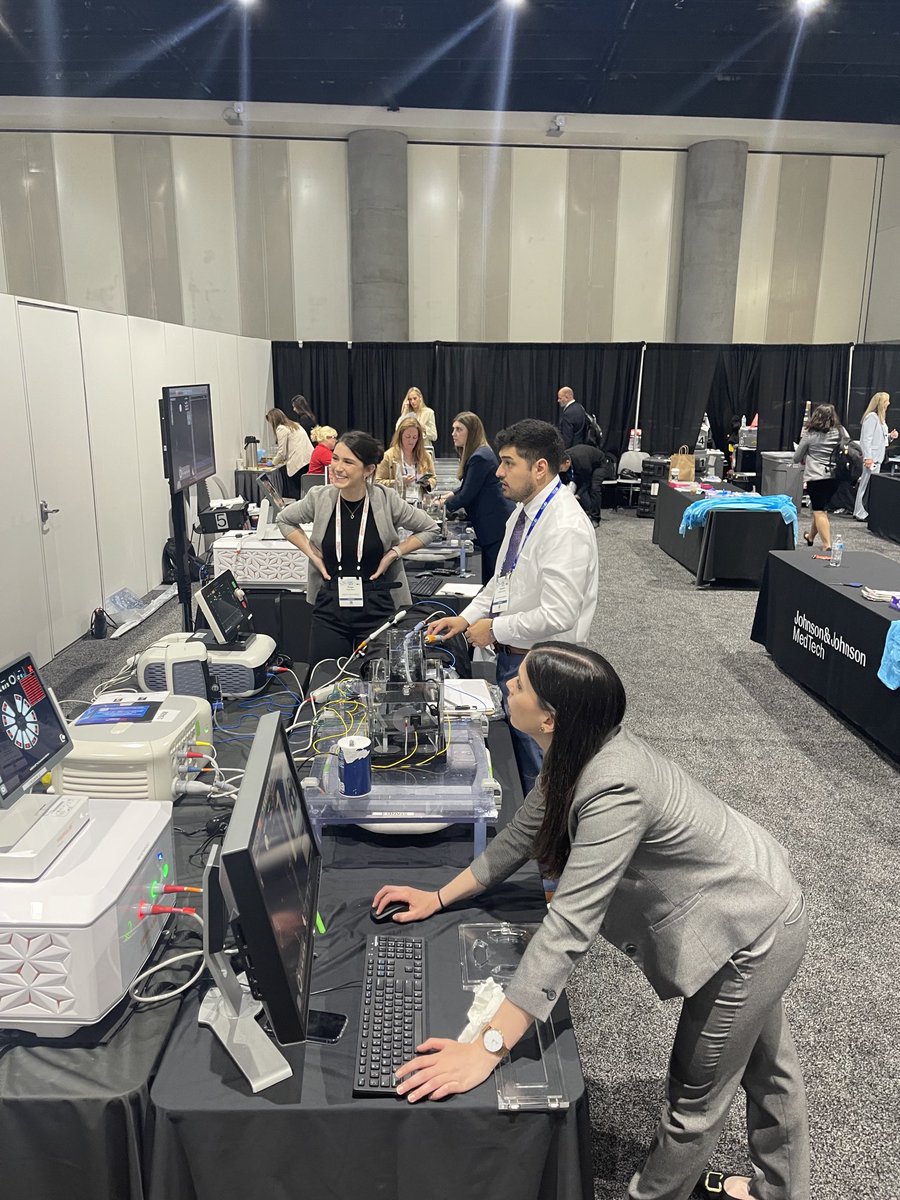We are getting ready for the Hands On Ablation Sessions today in the skills training room A on the exhibit floor near marker 500. All fellows welcome! We will be ablating potatoes with PF and porcine myocardium with RF.