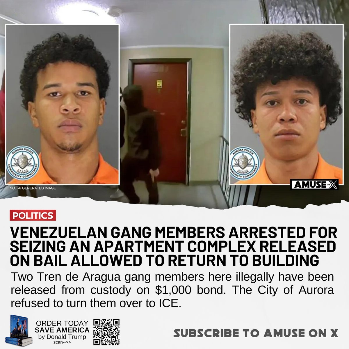 CLOSED BORDER [UPDATE]: After police arrested these two TdA members who were involved in taking over apartment complexes in Aurora they were released on $1,000 bond. The City refused to turn them over to ICE so they escaped. But at some point their electronic monitoring devices