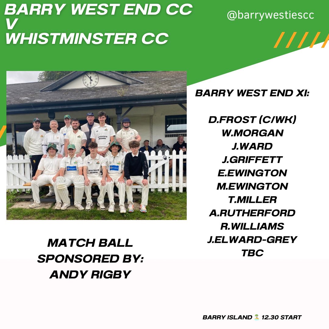 Barry West End CC (@barrywestiescc) on Twitter photo Barry West End get their 2025 season underway this Sunday, hosting the touring <a href="/WhitminsterCC/">Whitminster CC</a> of Gloucester. Looking forward it it! ๐ Barry West End get their 2025 season underway this Sunday, hosting the touring <a href="/WhitminsterCC/">Whitminster CC</a> of Gloucester. Looking forward it it! ๐
