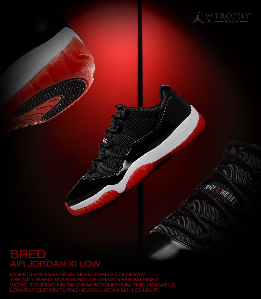 ‘Bred’

The <a href="/Jumpman23/">Jordan</a> 11 Low

Men’s sizing is available in-store and online🏆 

👇👇👇
trophyroomstore.com/collections/la…

#TROPHYROOM🏆‼️