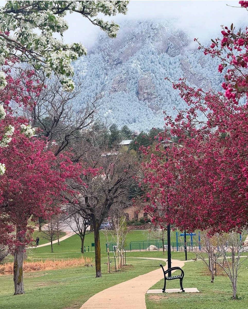 A snapshot of spring weather in Boulder 🌸❄️

Photo by beers_and_hikes (IG) 📸