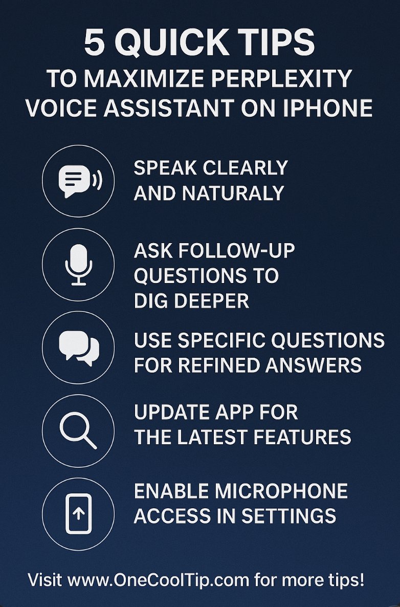 rjmans's tweet image. 🗣️ How to Use the New Perplexity Voice Assistant on iPhone

Meet the Perplexity Voice Assistant for iPhone—your shortcut to hands-free, real-time AI research.

onecooltip.com/2025/04/how-to…

Learn how to set it up and maximize its power today!

#PerplexityAI #VoiceAssistant #iPhoneApps…