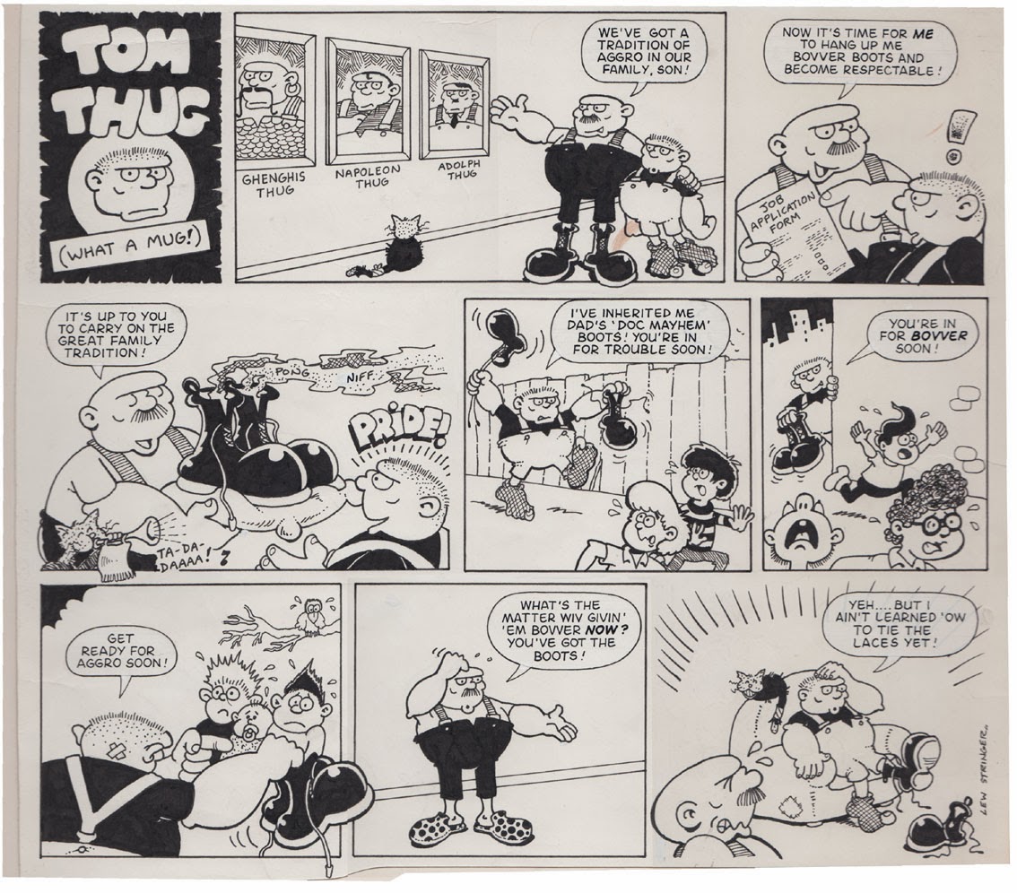 lewstringer's tweet image. On this day in 1986.
One of the best comics I ever worked for. 39 years ago today on Saturday 26th April 1986, OINK! comic made its debut as a free preview issue bagged with various comics, and as a standalone comic the week afterwards.
Cover by Ian Jackson. Tom Thug by me.