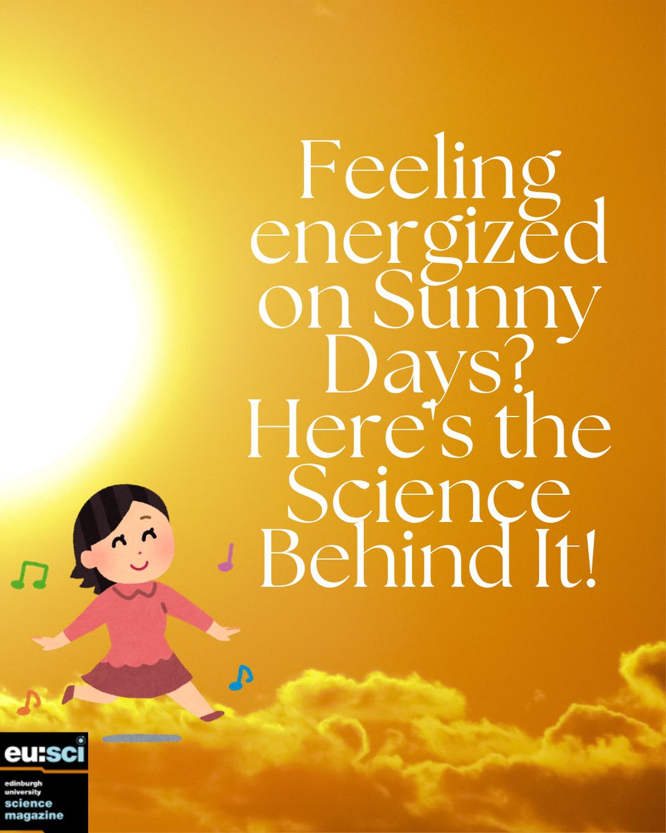 eusci's tweet image. It’s slowly but surely getting sunnier here in Scotland! 🏴󠁧󠁢󠁳󠁣󠁴󠁿☀️
When the sun shines we experience an energy boost from serotonin, so make sure to take advantage of the increasing sun rays whenever possible!✨
.
.
.
#Biology #EUSci #ScienceComm #ScienceCommunication #Science
